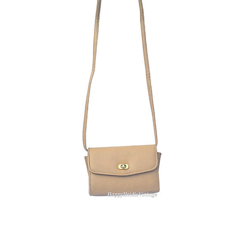 Vintage Beige Organizational‎ Y2K Academia Micro Crossbody Bag Handbag